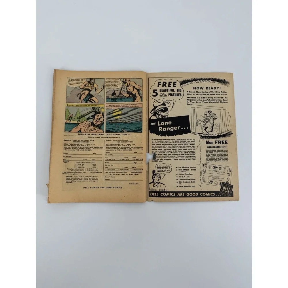 Dell Comics The Lone Ranger #36 1951 Golden Age Vintage Comic Lone Ranger 10¢